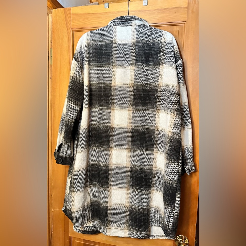 Plaid Button Down Shacket - image 2